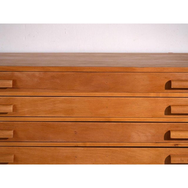 Antique Plan Chest in Beech, Central Europe, 1960 For Sale - Image 10 of 14