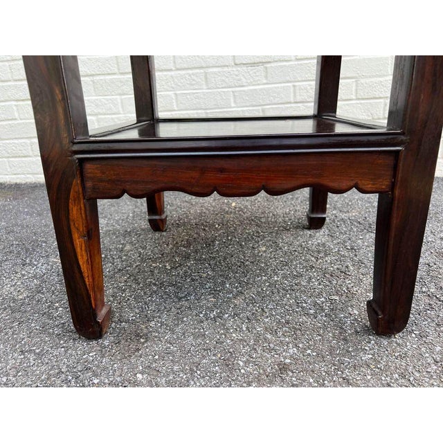 Brown 19th Century Antique Rosewood Plant Stand Side Table For Sale - Image 8 of 10