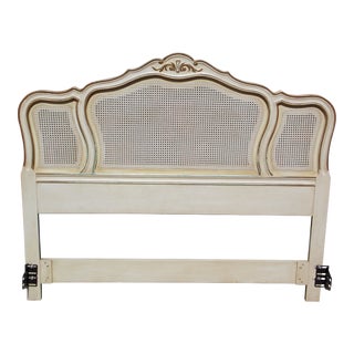 Vintage Drexel Heritage Touraine French Provincial Caned Headboard Queen or Full For Sale