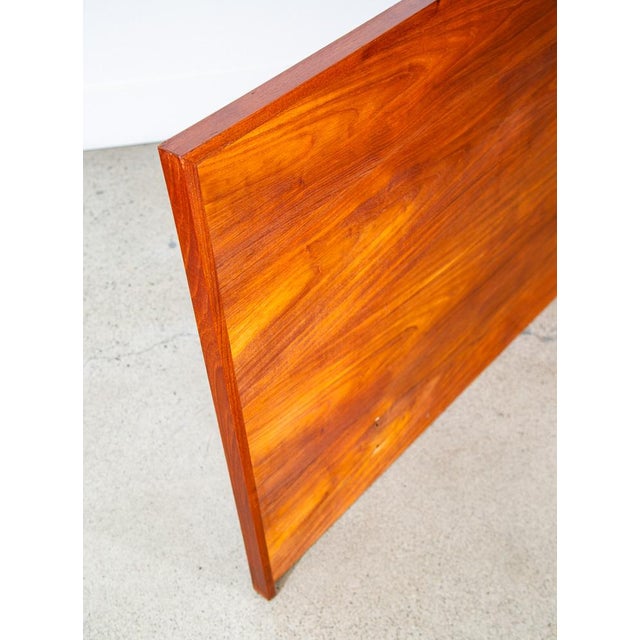 1960s Mid Century Danish Modern Headboard Bed Frame Teak King Sz Rectangular Size For Sale - Image 11 of 12
