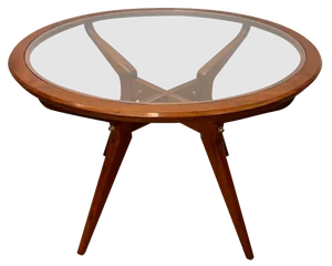 Vintage Round Teak Wood Dining Table