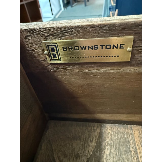 Contemporary Brownstone Crawford Reclaimed Wood Night Stand For Sale - Image 3 of 12