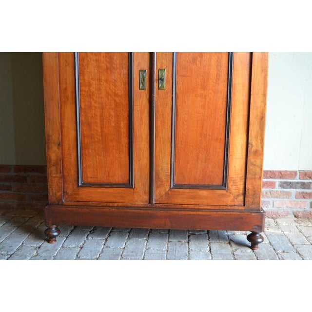 Antique Cherry Wood Maids Wardrobe. For Sale - Image 4 of 10