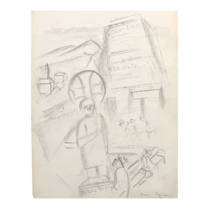 1930s Helen Malta Times Square Drawing