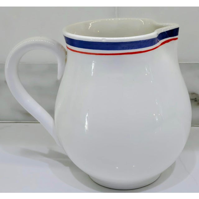 1970s Hand-Painted Italian Pottery Pitcher With Eagle Motif – Vintage Americana Jug For Sale In Dallas - Image 6 of 11