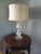 Ethan Allen Geometric Crystal Table Lamp with Linen Drum-Style Shade This beautiful geometric crystal table lamp gives...