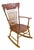 Wooden Rocking Chair with Turned Backrest Decoration For Sale