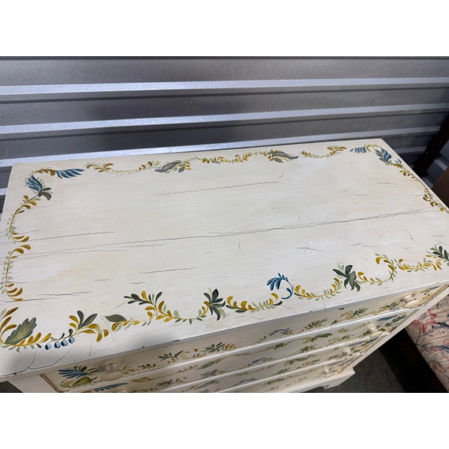 1960s Matching Set Hand Painted Dresser and Two Bedside Tables, 3 Pieces For Sale - Image 9 of 10