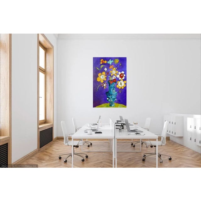 "Spring Flowers" Monumental Oil Painting For Sale - Image 4 of 8