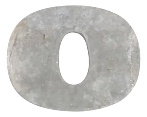 Vintage French Letter Zinc O, 2010s