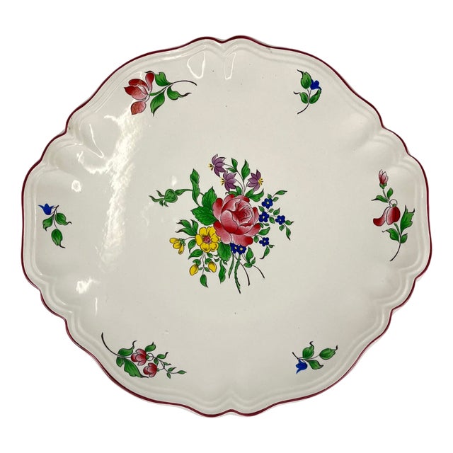 Réverbère Scalloped Rim Platter from KG Lunéville For Sale