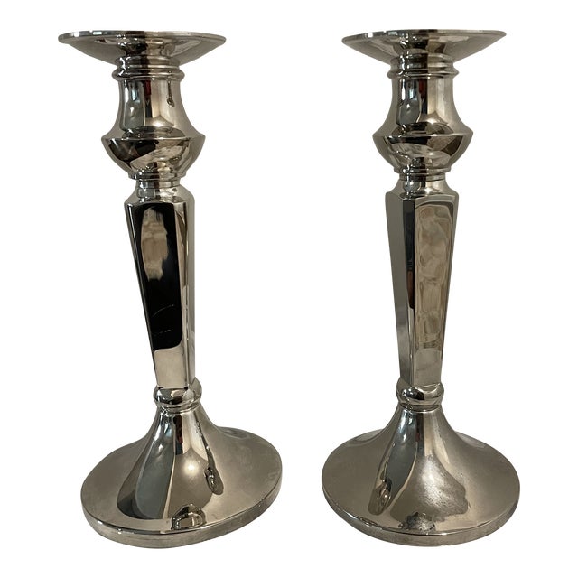 Vintage Pottery Barn Metal Candle Holders a Pair Chairish