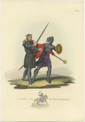 King and His Macebearer, 1842, Paper