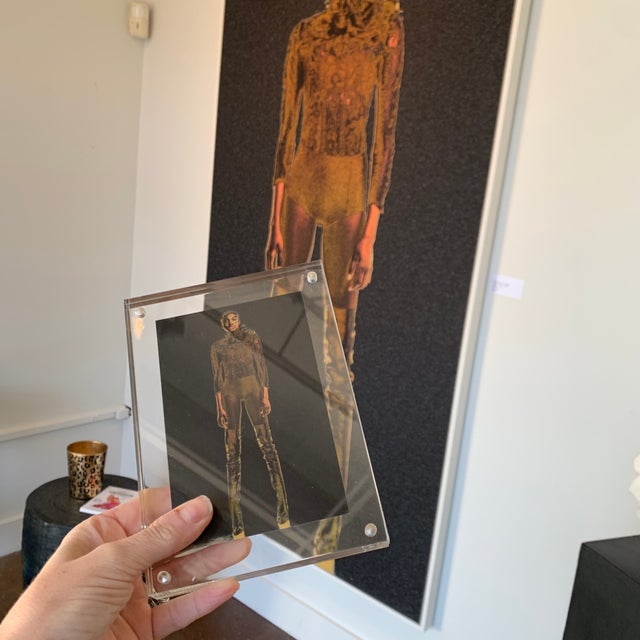 "Moon Drop" Contemporary Expressionist Portrait Photograph in Lucite Frame For Sale - Image 4 of 13