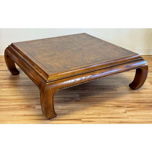 Vintage Burlwood Henredon Style Ming Leg Coffee Table For Sale In Kansas City - Image 6 of 10
