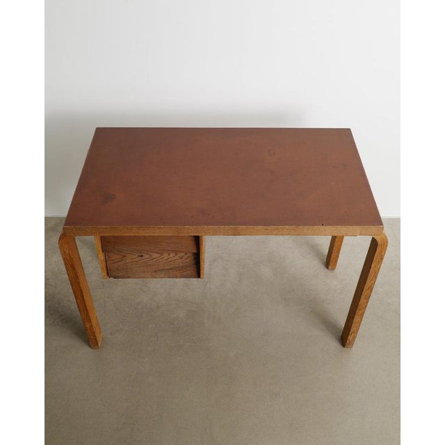 Early Finnish Mid-Century Wooden Desk & Chair by Alvar Aalto for Stylchair, 1940s, Set of 2 For Sale - Image 6 of 13