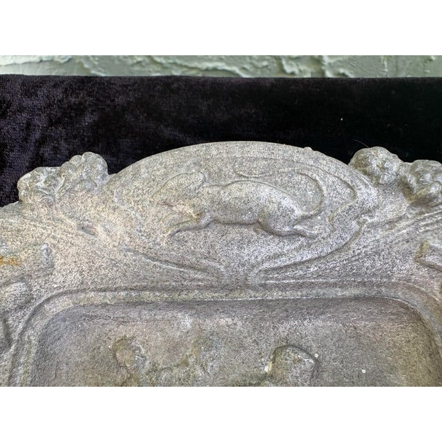 Mid 20th Century Vintage Varda Tavern Advertising Cast Aluminum Ashtray With Billiards Scene – Lyford, Indiana For Sale - Image 5 of 10