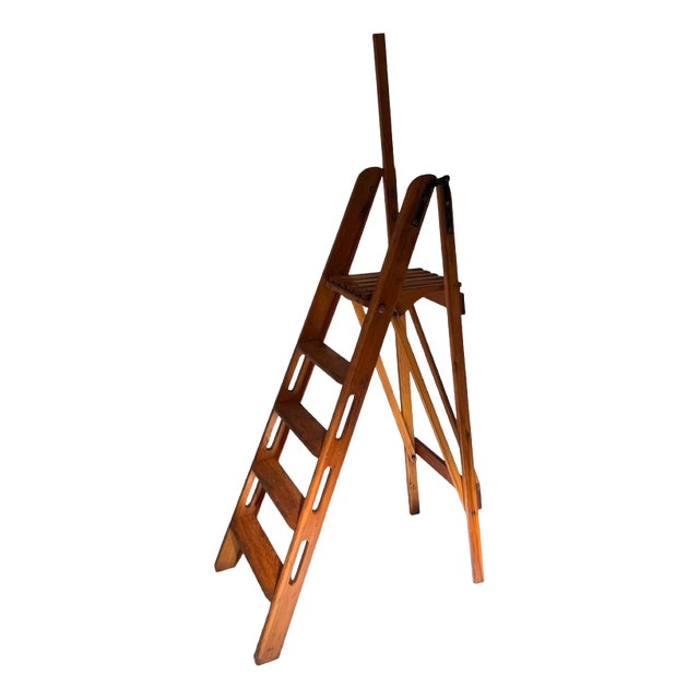 Antique Foldable Library Stairs from Fa. Eikenberg & Zoon, Early 1900s For Sale