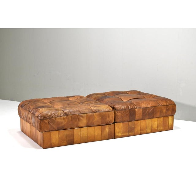 DS-88 Sectional Sofa or Daybed in Cognac Tan Leather from De Sede, Switzerland, 1970s, Set of 8 For Sale - Image 13 of 18