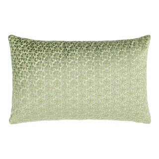 The House Of Scalamandré Petal Velvet Lumbar Pillow In Meadow For Sale
