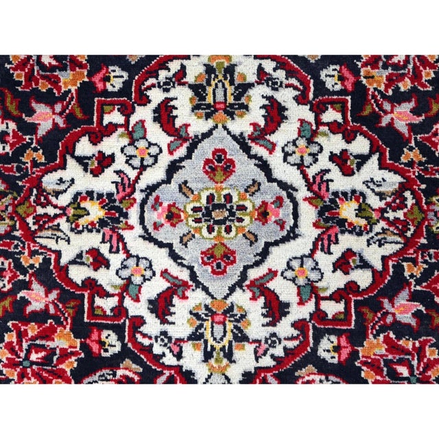 1960 9'9"x13' Ajax Red Hand Knotted Vintage Persian kashan Pure Wool Oriental Rug For Sale - Image 12 of 12
