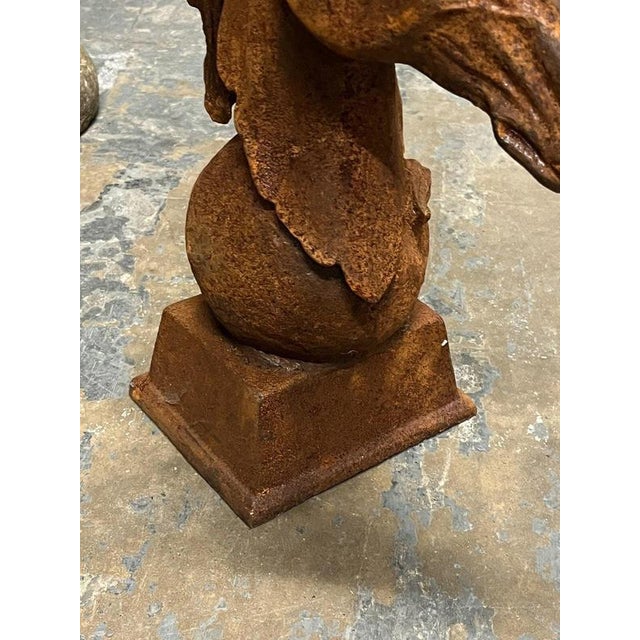 Large Cast Iron Horse Head Statue For Sale - Image 3 of 6