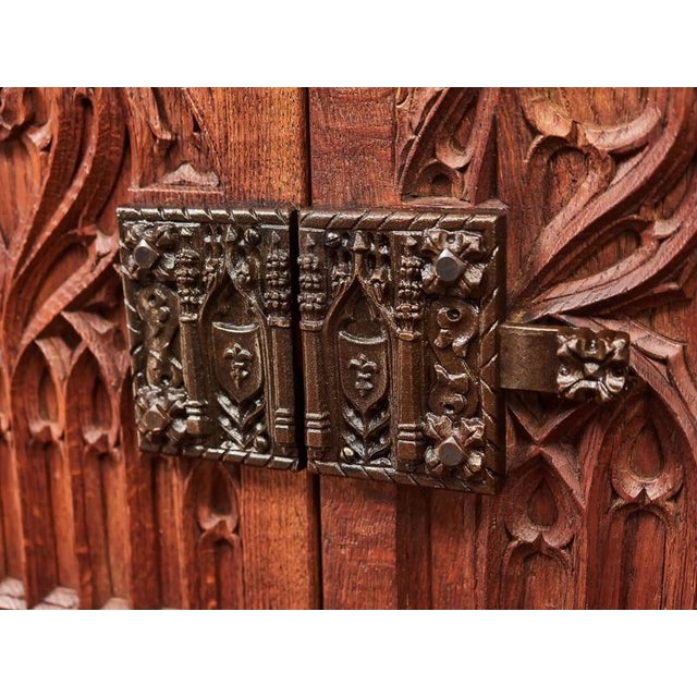 2000 - 2009 Neo-Gothic Oak Chest of Drawers For Sale - Image 5 of 10