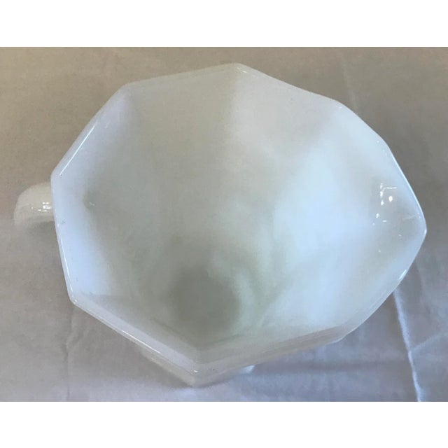 Vintage Milk Glass Pitcher With Grape Motif For Sale In Dallas - Image 6 of 8