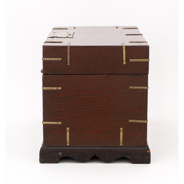 Brown Chinese Brass Mounted Elm Chest For Sale - Image 8 of 10