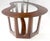 Mid-Century Modern Oiled Walnut Boomerang Kidney Shape Glass Top Stretcher Base Coffee Table Mint! For Sale - Image 3 of 15