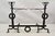 Antique Mission Arts & Crafts Wrought Iron Fireplace Andirons & Fender - 3 Piece Set For Sale In Philadelphia - Image 6 of 12