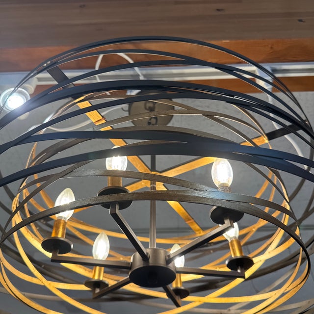 Minka Lavery Vortic Flow Chandelier For Sale - Image 4 of 12