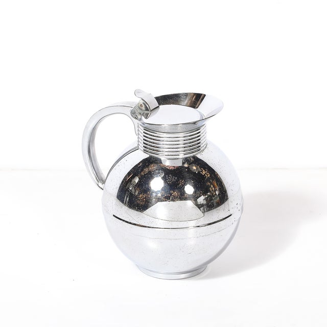 1930s Art Deco Machine Age Chrome Coffee Pot/Pitcher Signed Manning Bowman For Sale In New York - Image 6 of 13