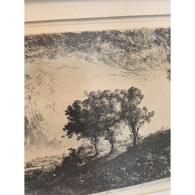 Rembrandt "Three Trees" Restrike Etching Chairish