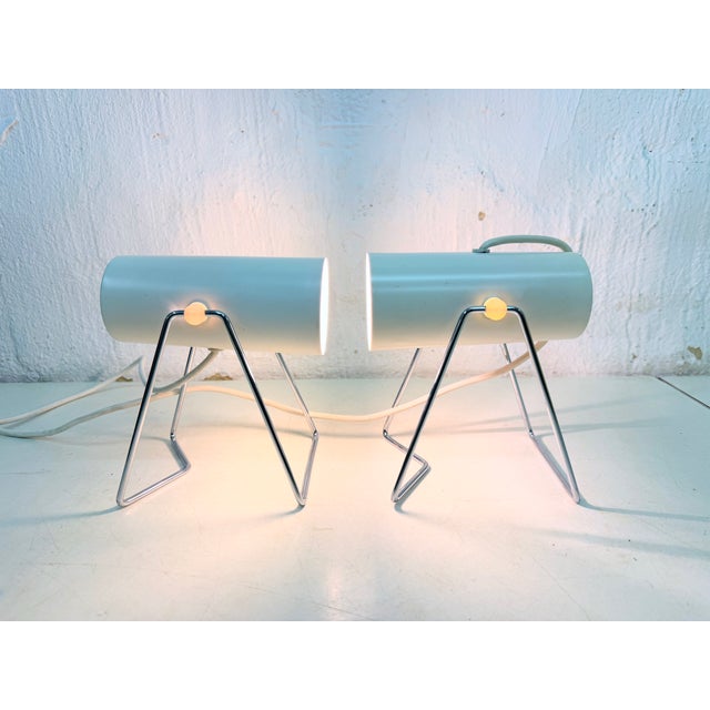 Space Age Minimalist Cylindrical Table Lamps, 1960s, Set of 2 For Sale - Image 11 of 13