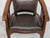 Brown Interwar Wooden Office Chair in Natural Leather, 1890s For Sale - Image 8 of 15