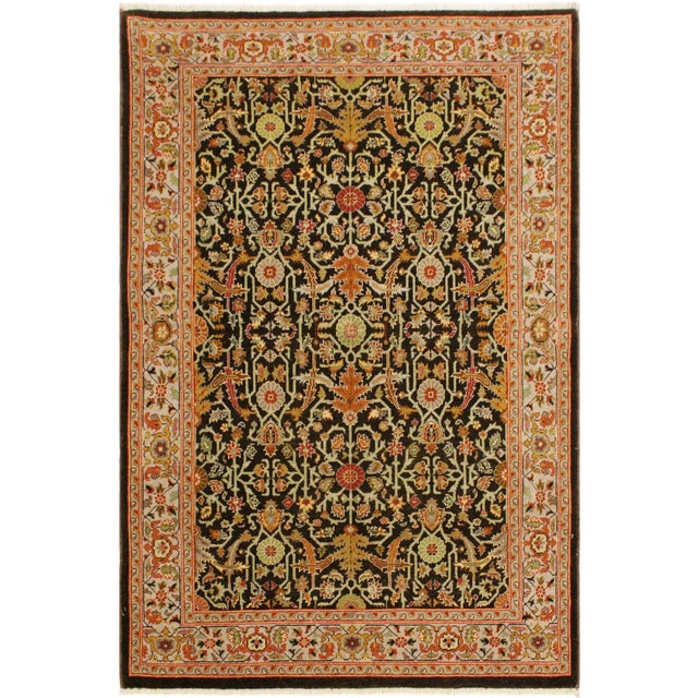 Beautiful Brown/Tan Wool Rug - 4'3'' X 5'11'' For Sale - Image 10 of 10