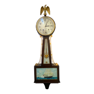 Vintage Nautical Theme, Seth Thomas Uss Constitution Banjo Clock