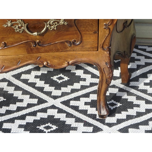 Louis XV Style Chest of Drawers in Walnut, 1950s For Sale - Image 9 of 18
