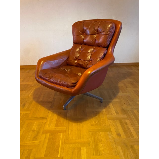 Alf Svensson Form 7 Swivel Chair by Alf Svensson For Sale - Image 4 of 4