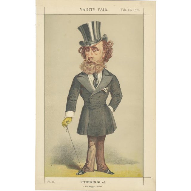 Paper Vanity Fair Chromolithographs, 1870, Paper, Set of 3 For Sale - Image 7 of 9