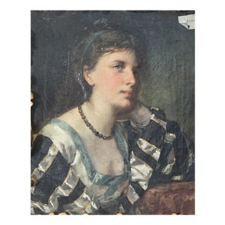 Antonio Zona, Portrait of a Young Woman, 18th-19th Century, Oil Painting For Sale