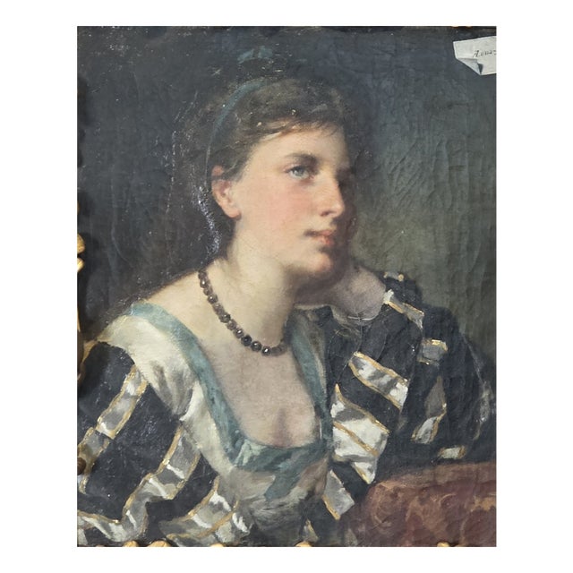 Antonio Zona, Portrait of a Young Woman, 18th-19th Century, Oil Painting For Sale