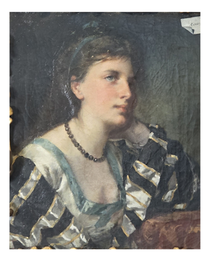 Antonio Zona, Portrait of a Young Woman, 18th-19th Century, Oil Painting