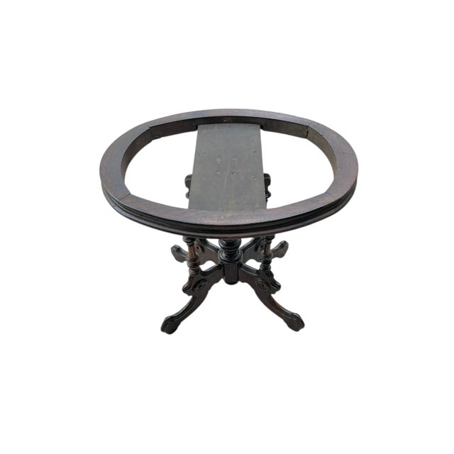 Antique Renaissance Revival Walnut Parlor TableWith White Marble Top For Sale - Image 4 of 18