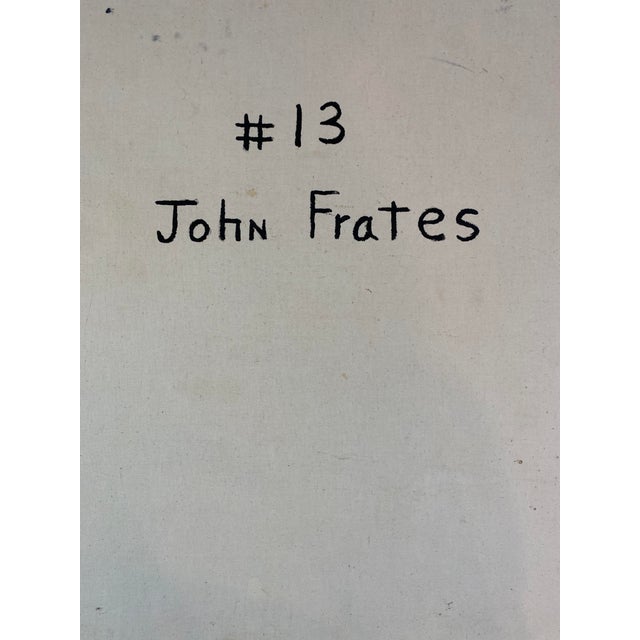 Late 20th Century Large Abstract Expressionist Painting by John Frates, Florida, Blue Yellow Red For Sale - Image 5 of 10