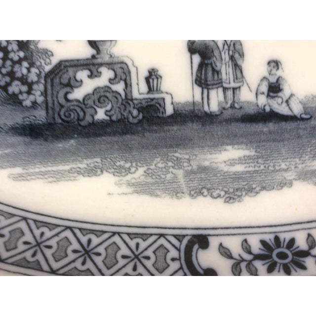 Chinoiserie Blue & White Chinoiserie Platter For Sale - Image 3 of 9