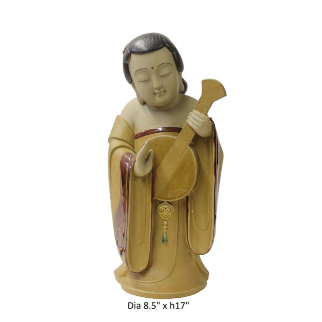 Chinese Oriental Ceramic Tong Style Lady Figure For Sale In San Francisco - Image 6 of 6