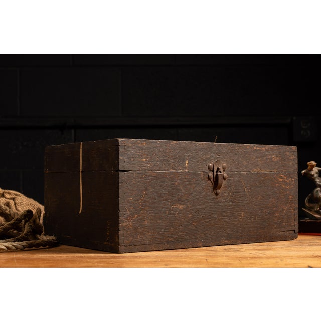 Handpicked by IndustrialArtifact Vintage from the 1900s About this item Antique storage container with latch. This piece...