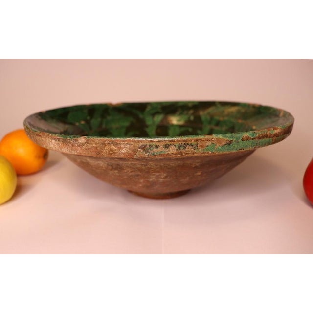 Handmade Clay Bowl Pottery Bowl Plate, 1930s For Sale - Image 4 of 18